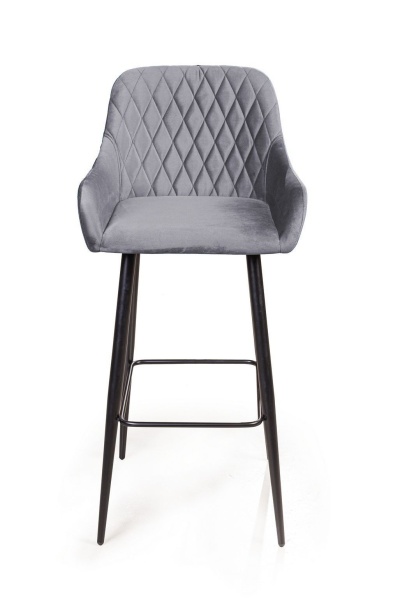 Стул барный Robert, бархат светло-серый 26 от интернет-магазина IDODOM.RU