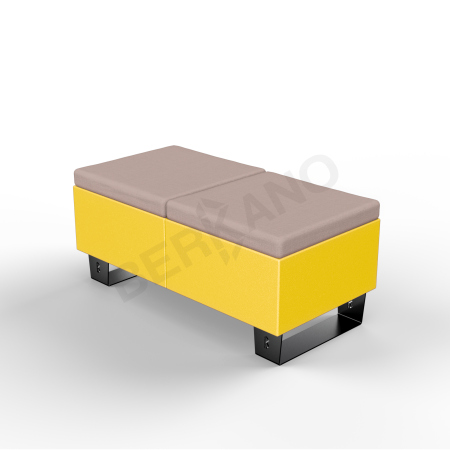 Скамейка Brick 120 Yellow, Cappuccino