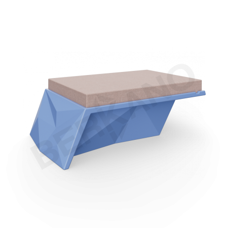 Угловой модуль Quaro с подушками Wave Blue, Cappuccino