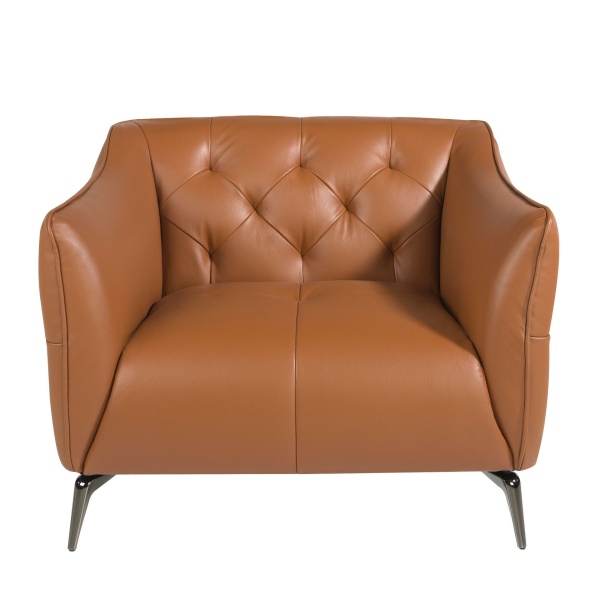 Кресло 5098/KF150-1P с кожаной обивкой капитоне от интернет-магазина IDODOM.RU