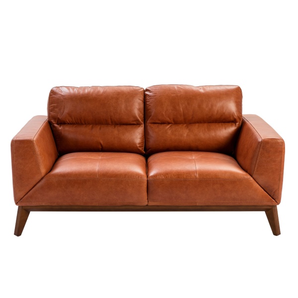 Диван из кожи KF1016-2P /6046 светло-коричневый от интернет-магазина IDODOM.RU