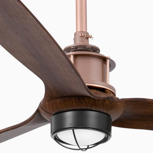 Потолочный вентилятор Just Fan медный/дерево 17W 3000K от интернет-магазина IDODOM.RU