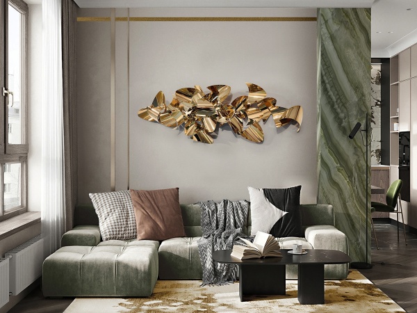 Camile Настенная скульптура золотая от интернет-магазина IDODOM.RU