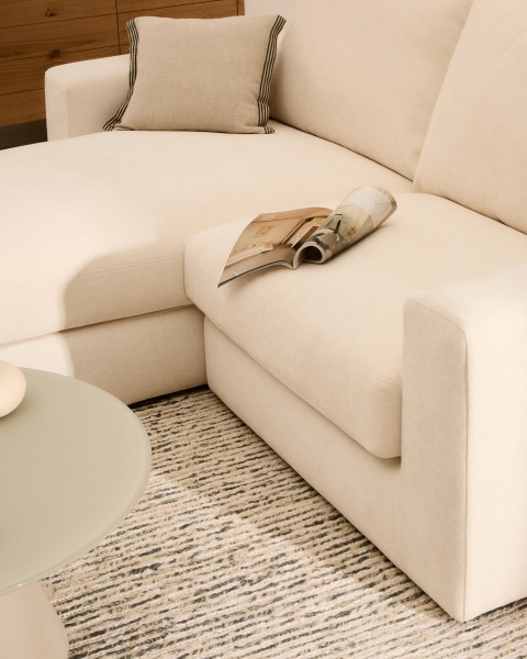 Alea 3-местный модульный диван с левым шезлонгом и съемным чехлом 220 см от интернет-магазина IDODOM.RU