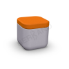Пуф Grace серого цвета, аксессуар оранжевого цвета