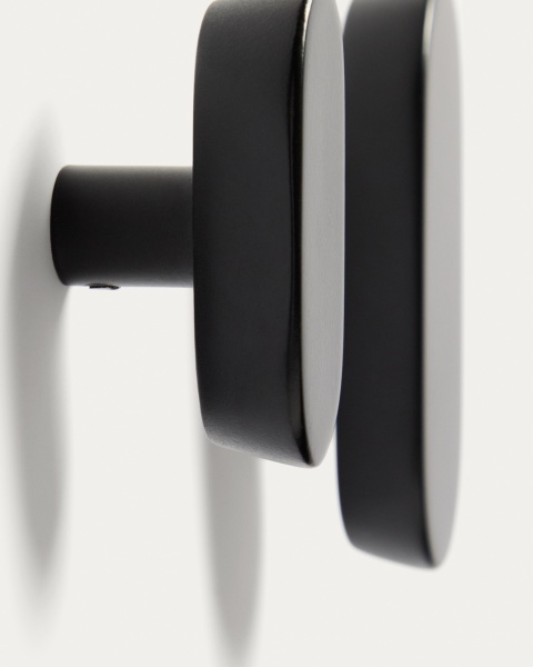 Набор из 2 вешалок Arely из бука с черным лаковым покрытием, 6,5 см/10 см от интернет-магазина IDODOM.RU