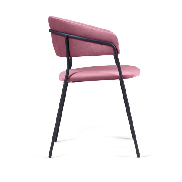 Стул Kelly с подлокотниками, бархат пудровый 15 от интернет-магазина IDODOM.RU