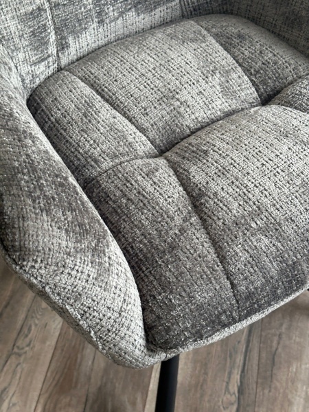 Стул Edwin шенилл серый, поворотно-возвратный механизм 360 градусов от интернет-магазина IDODOM.RU