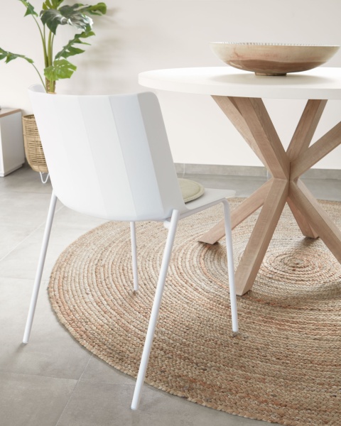 Круглая подушка для стула Prisa горчичная, 35 см от интернет-магазина IDODOM.RU