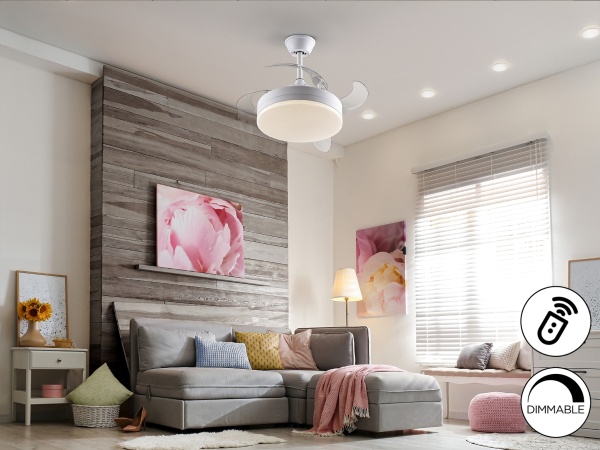 Мини вентилятор с подсветкой Vento белый FAN Ø40 DIM от интернет-магазина IDODOM.RU