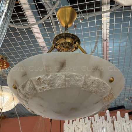 Люстра Cloyd TELEMACH C6 / Ø60 см - алебастр - латунь (арт.12347) от интернет-магазина IDODOM.RU