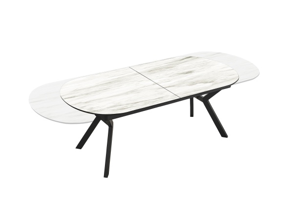 Раздвижной обеденный стол Antea меламиновый топ с отделкой белый мрамор от интернет-магазина IDODOM.RU