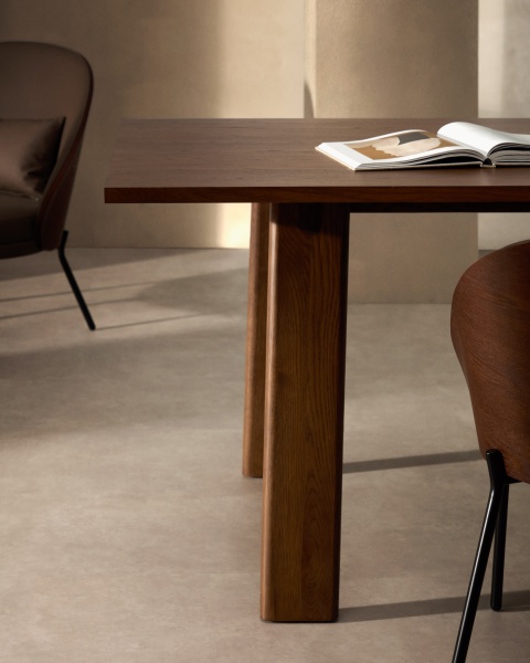 Arlen Раздвижной стол из массива дуба и шпона с отделкой ореха 200(250) 95 см от интернет-магазина IDODOM.RU