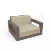 Кресло Quarter lounge с подушками Cappuccino, Bone Brown