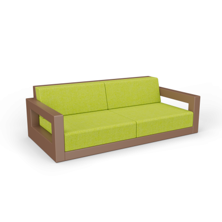 Диван Quarter lounge с подушками Brown / Green