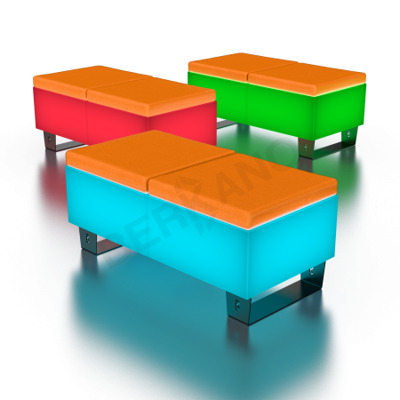 Скамейка Brick 120 Snow White RGB E27 Умный дом, Orange