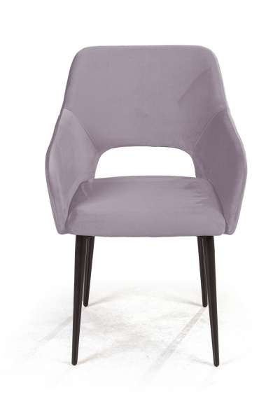 Стул с подлокотниками Charlie, бархат светло-серый 26 от интернет-магазина IDODOM.RU