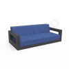 Диван Quarter lounge с подушками графитового цвета, аксессуар темно-синего цвета