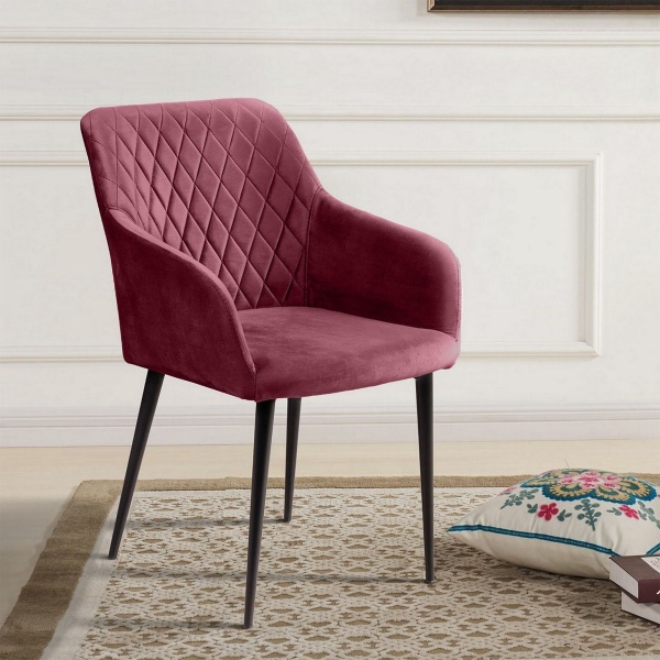 Стул с подлокотниками Robert, бархат винно-красный 16 от интернет-магазина IDODOM.RU