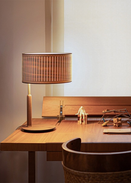 Настольная лампа Autumn орех/латунь от интернет-магазина IDODOM.RU