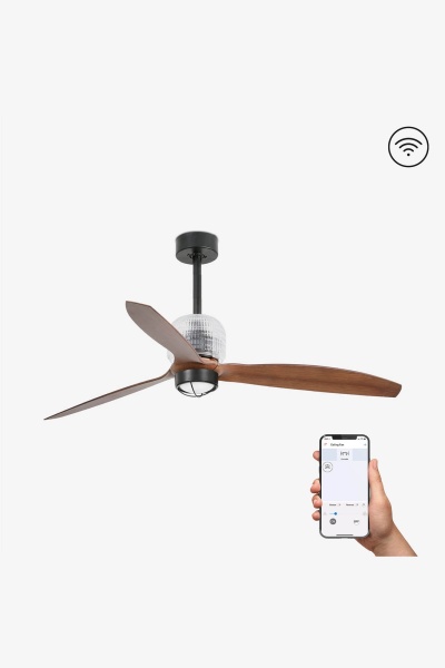 Потолочный вентилятор Deco Fan черный/дерево 128 см от интернет-магазина IDODOM.RU