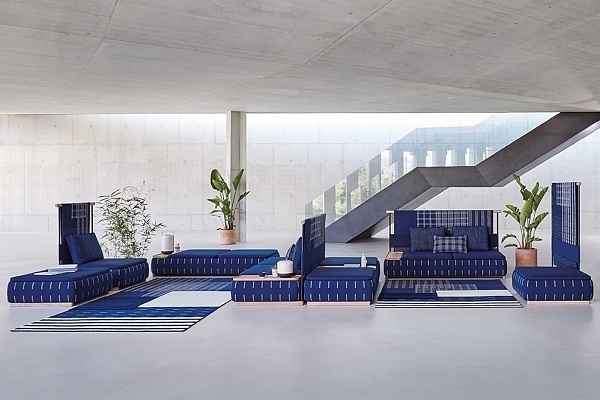 Диван модульный со спинкой Lan Indigo от интернет-магазина IDODOM.RU