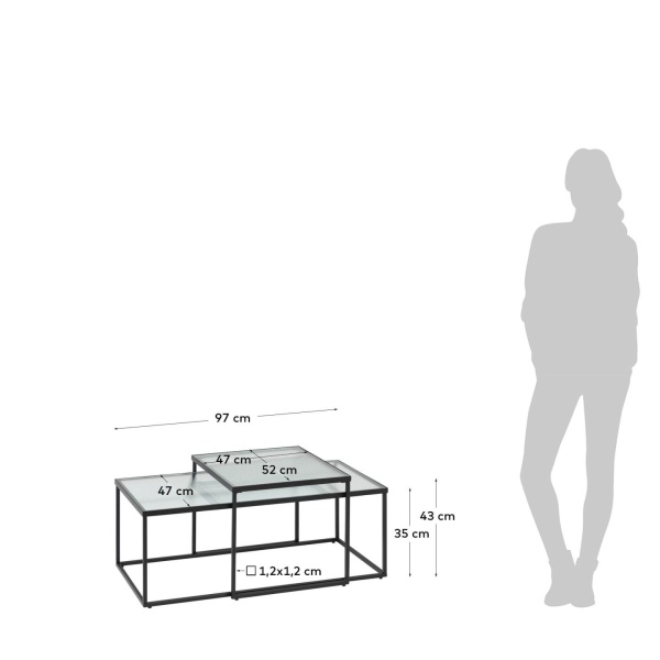 Набор из 2 столиков Akemi от интернет-магазина IDODOM.RU
