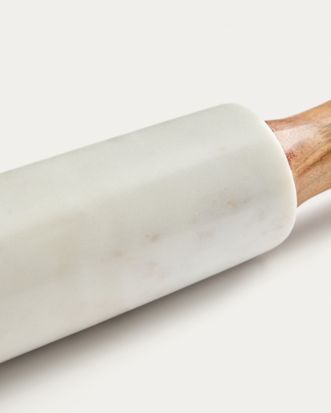 Скалка Nuvir из белого мрамора и массива акации от интернет-магазина IDODOM.RU