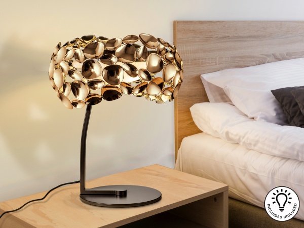 Настольная лампа Narisa 3L  розовое золото от интернет-магазина IDODOM.RU