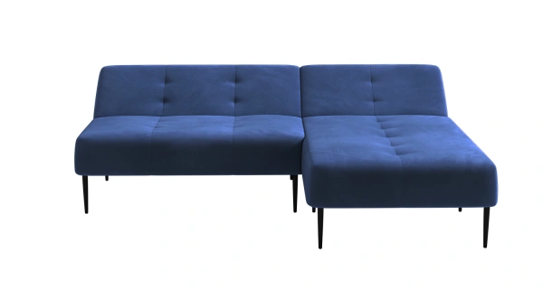 Monaco диван-кровать с шезлонгом, без подлокотников, бархат синий 29 от интернет-магазина IDODOM.RU