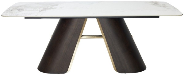 Стол обеденный Seltic (200) керамика глянцевая белая от интернет-магазина IDODOM.RU