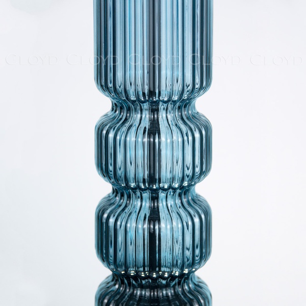 Подвесной светильник Cloyd HOW P1 / выс. 39 см - черный - синее стекло (арт.11604) от интернет-магазина IDODOM.RU