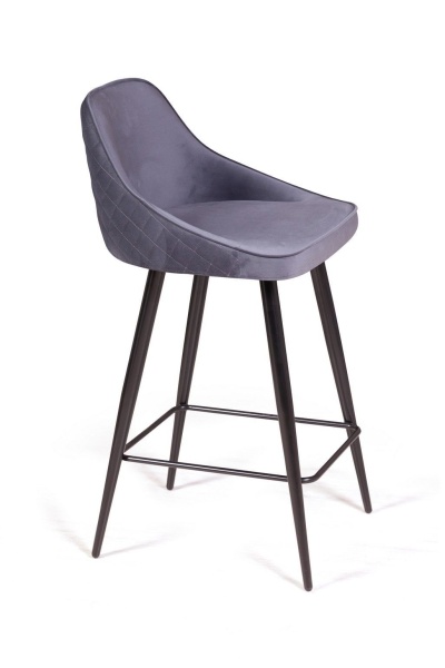 Стул полубарный Neo ромб, бархат серый 27 от интернет-магазина IDODOM.RU
