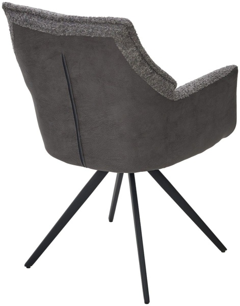 Стул Bravo ткань комби серый, поворотный механизм на 180 градусов от интернет-магазина IDODOM.RU