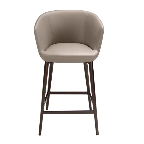 Барный стул 4134/A214BS из экокожи серого цвета от интернет-магазина IDODOM.RU