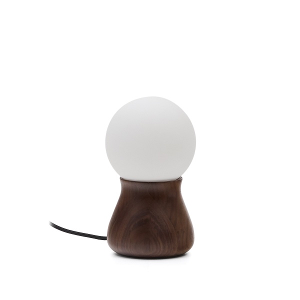 Настольная лампа Okeni из орехового шпона и стекла от интернет-магазина IDODOM.RU