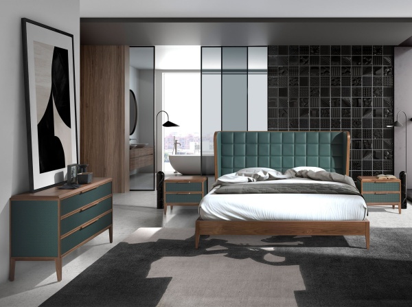 Комод 7150/CP2305-C темно-зеленого цвета из пластика и ореха от интернет-магазина IDODOM.RU