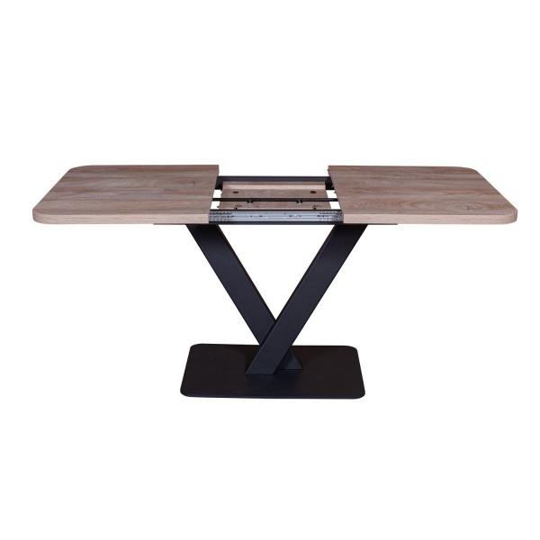 Стол Chester раздвижной  (120+40) дуб эндгрейн, опоры черные от интернет-магазина IDODOM.RU