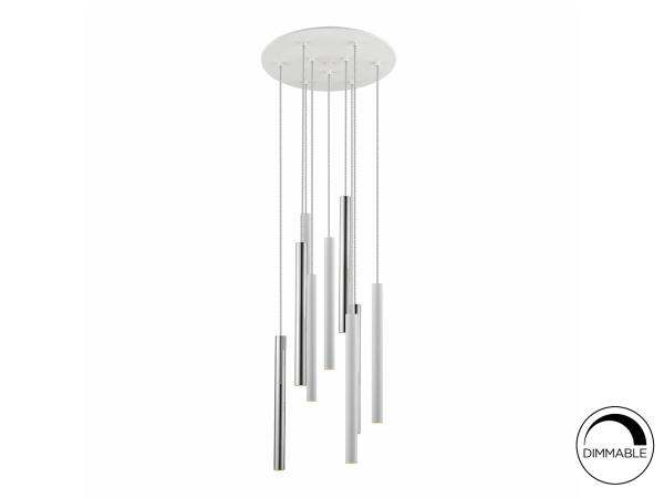 Подвесной светильник Varas 9L белый/хром от интернет-магазина IDODOM.RU