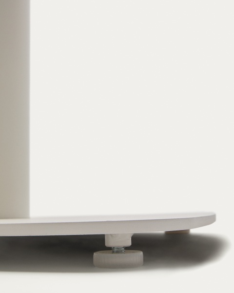 Dina высокий круглый садовый стол белый с белой металлической основой Ø 60x96 см от интернет-магазина IDODOM.RU