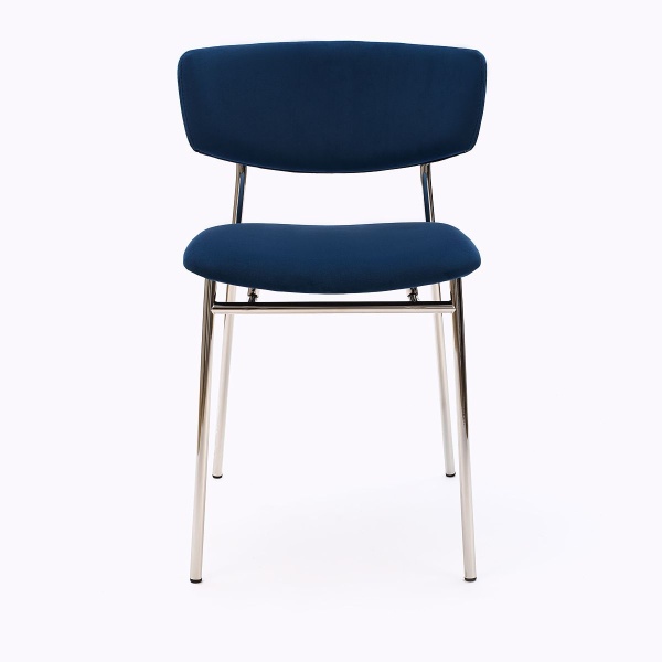 Стул Deimos, микровелюр синий, опоры хром от интернет-магазина IDODOM.RU