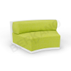 Диван полукруглый Fame с подушкой Snow White, Green