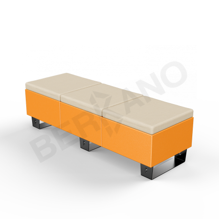 Скамейка Brick 180 Orange, Bone Brown