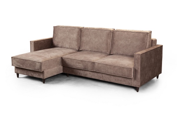 Keln диван-кровать с шезлонгом, велюр бежевый от интернет-магазина IDODOM.RU