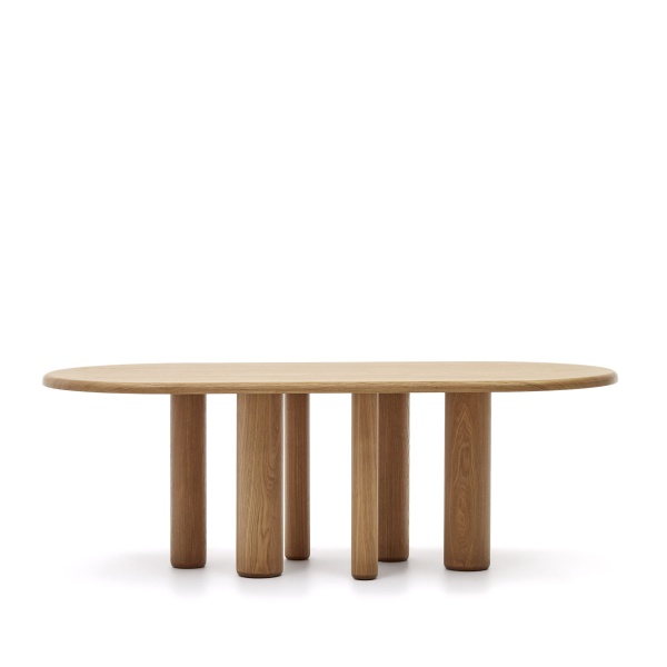 Mailen Овальный стол из шпона ясеня с натуральной отделкой Ø 220 x 100 см от интернет-магазина IDODOM.RU