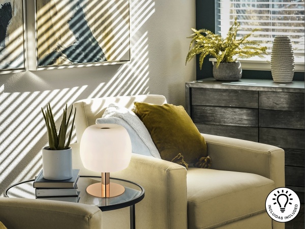 Настольная лампа Baloon золото/опаловое стекло от интернет-магазина IDODOM.RU