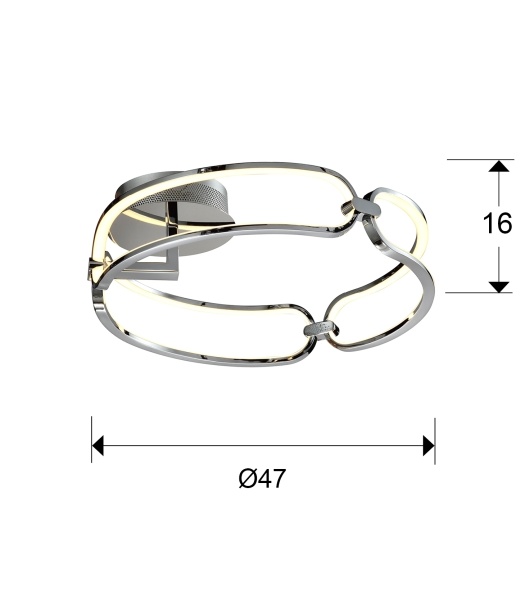 Потолочный светильник Colette Ø47 хром от интернет-магазина IDODOM.RU