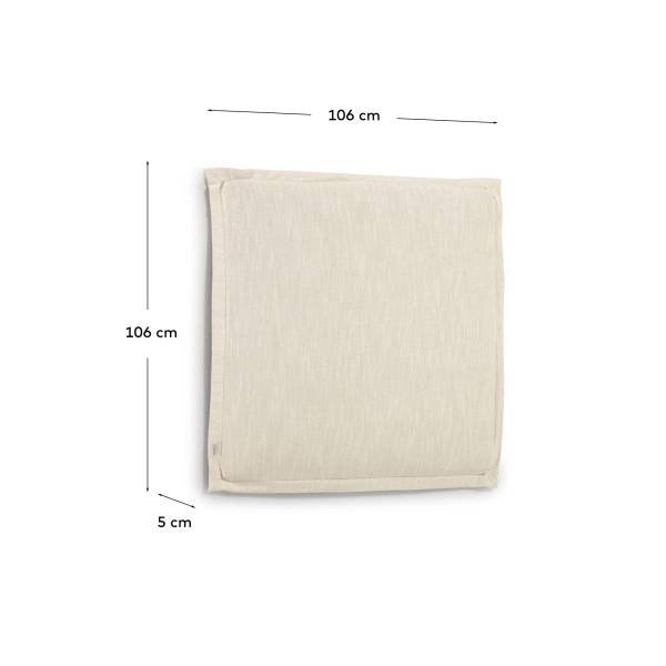 Изголовье из льняной ткани белого цвета Tanit со съемным чехлом 106 x 106 см от интернет-магазина IDODOM.RU