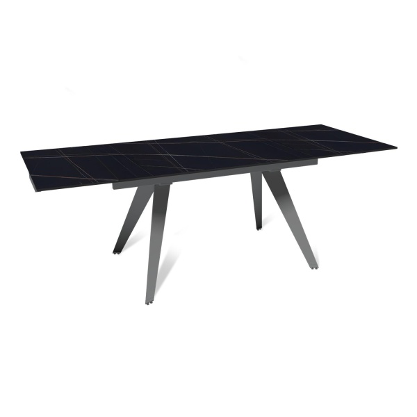 Стол раскладной Rhein (140+40+40), керамика матовая Blackgold от интернет-магазина IDODOM.RU