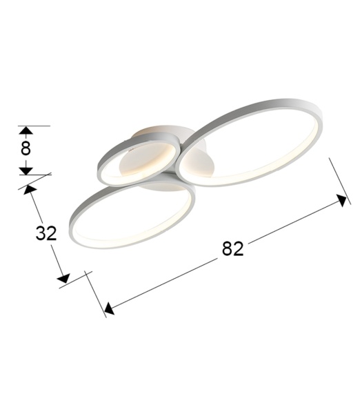 Потолочный светильник Sios 3 кольца белый от интернет-магазина IDODOM.RU